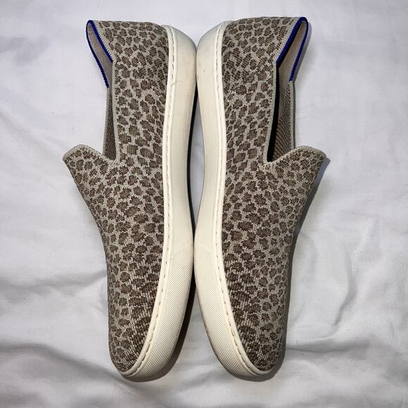 Rothys Sneakers Size 11.5 Pebble Spot Animal Print Slip On Washable Neutral Shoe - Picture 6 of 11